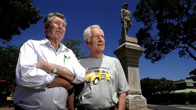 Pat Wilson and Tony Mudge say the Blackwood War Memorial must remain in its current location.