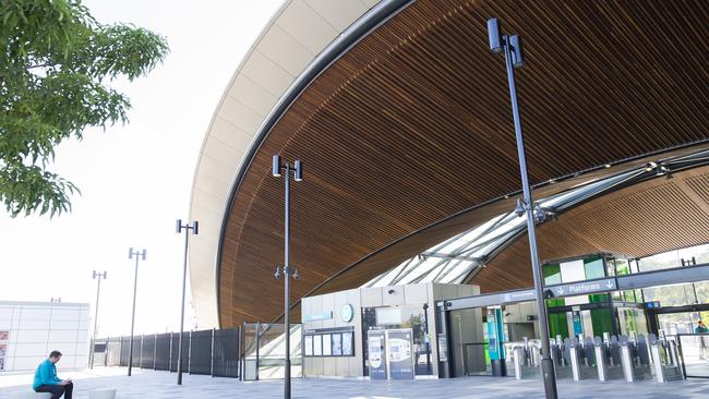 The stations are designed to suit northwest Sydney’s hot summers and cool winters. Picture: Dylan Robinson