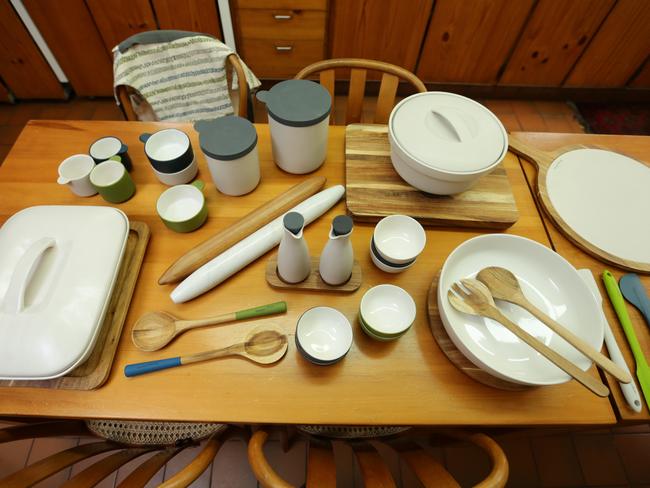 Margaret Fulton’s earthy and practical cooking range. Picture: Bob Barker