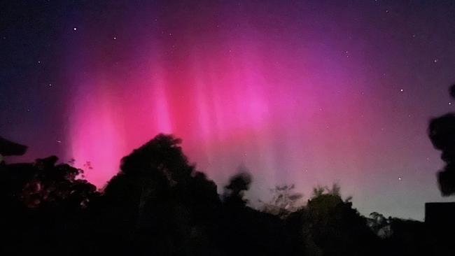 Aurora Australis in Kinglake. Picture: Scott Plunkett