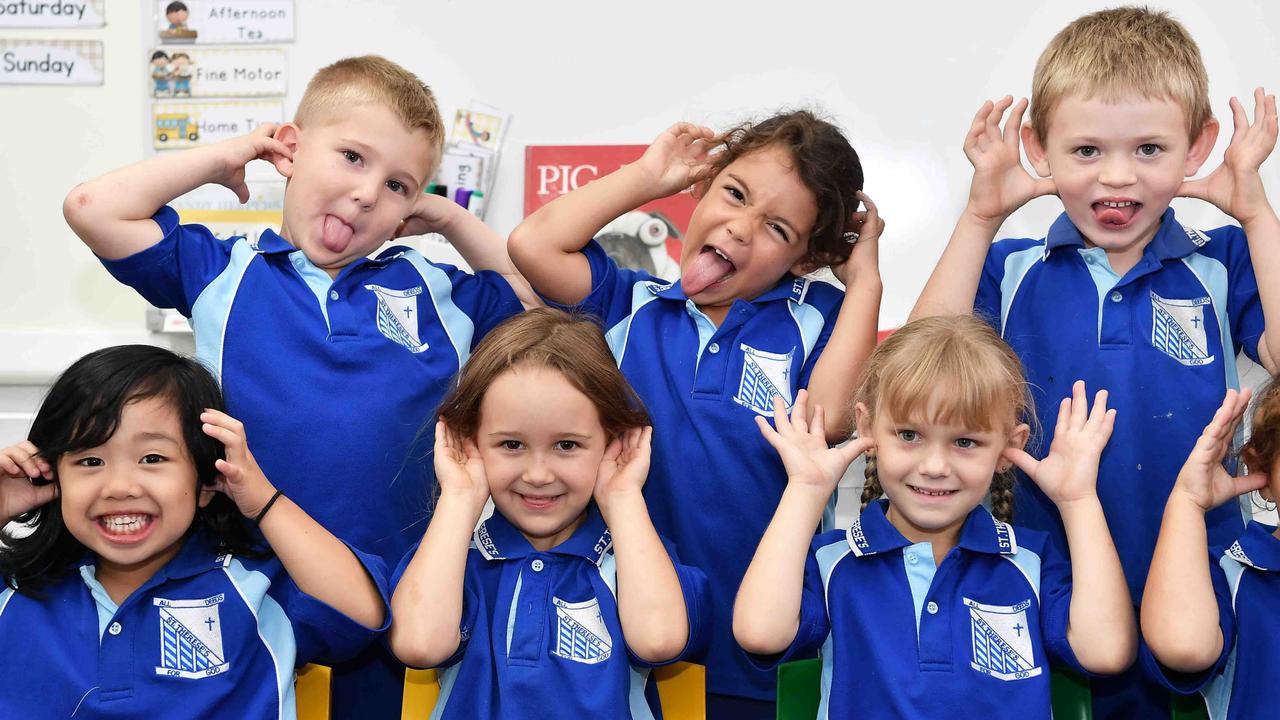 My First Year: St Theresa's Catholic Primary School Preps, (back) William, Kora, Darcy, Sawyer. (front) Athalia, Jade, Cady, Makenzie, Rivah. Picture: Patrick Woods.