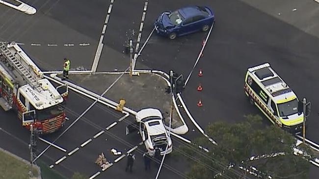 Multiple people were stabbed during the incident. Picture: Nine News.