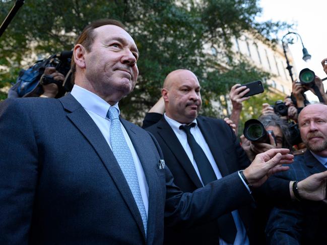 Five years after sexual misconduct allegations ended his Hollywood career, Spacey appeared in a New York court to face a civil lawsuit brought by actor Anthony Rapp, who accuses the disgraced Oscar winner of assaulting him as a teenager, in 1986. Picture: ANGELA WEISS / AFP