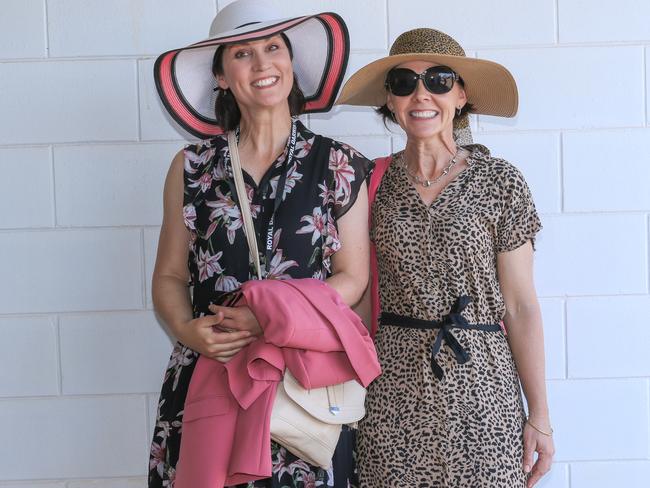 Interstate judges Megan Howe and Georgia Hillas-Howe enjoying day one of the Royal Darwin Show. Picture: Glenn Campbell