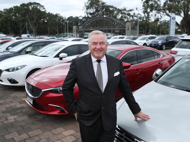 3/3/21: Automotive Barron Paul Warren at his Warwick Farm car yard. He is floating his business on the ASX. John Feder/The Australian.