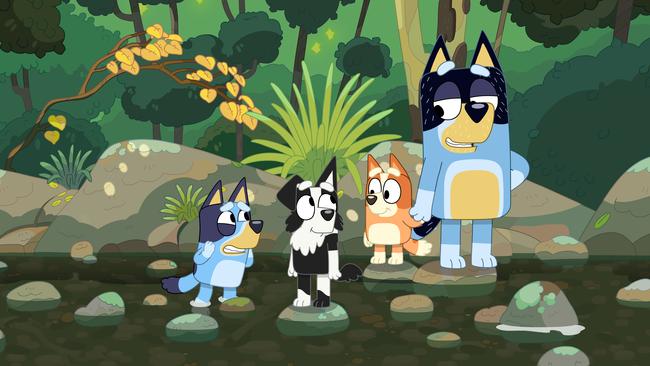 Bluey and her family head to the creek with her New Zealand border collie friend Mackenzie in this episode.