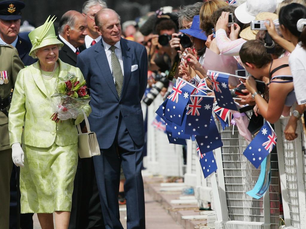 Queen Elizabeth and Prince Philip in Sydney in 2006. Picture: Getty Images