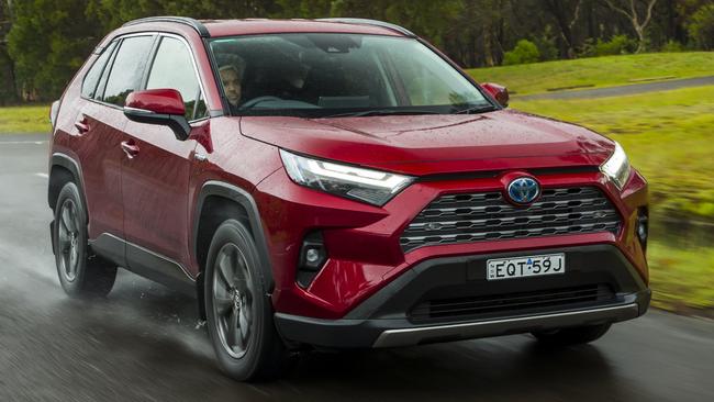 Toyota claims hybrids such as its RAV4 are better for the environment than EVs in the short term. Picture: Thomas Wielecki.