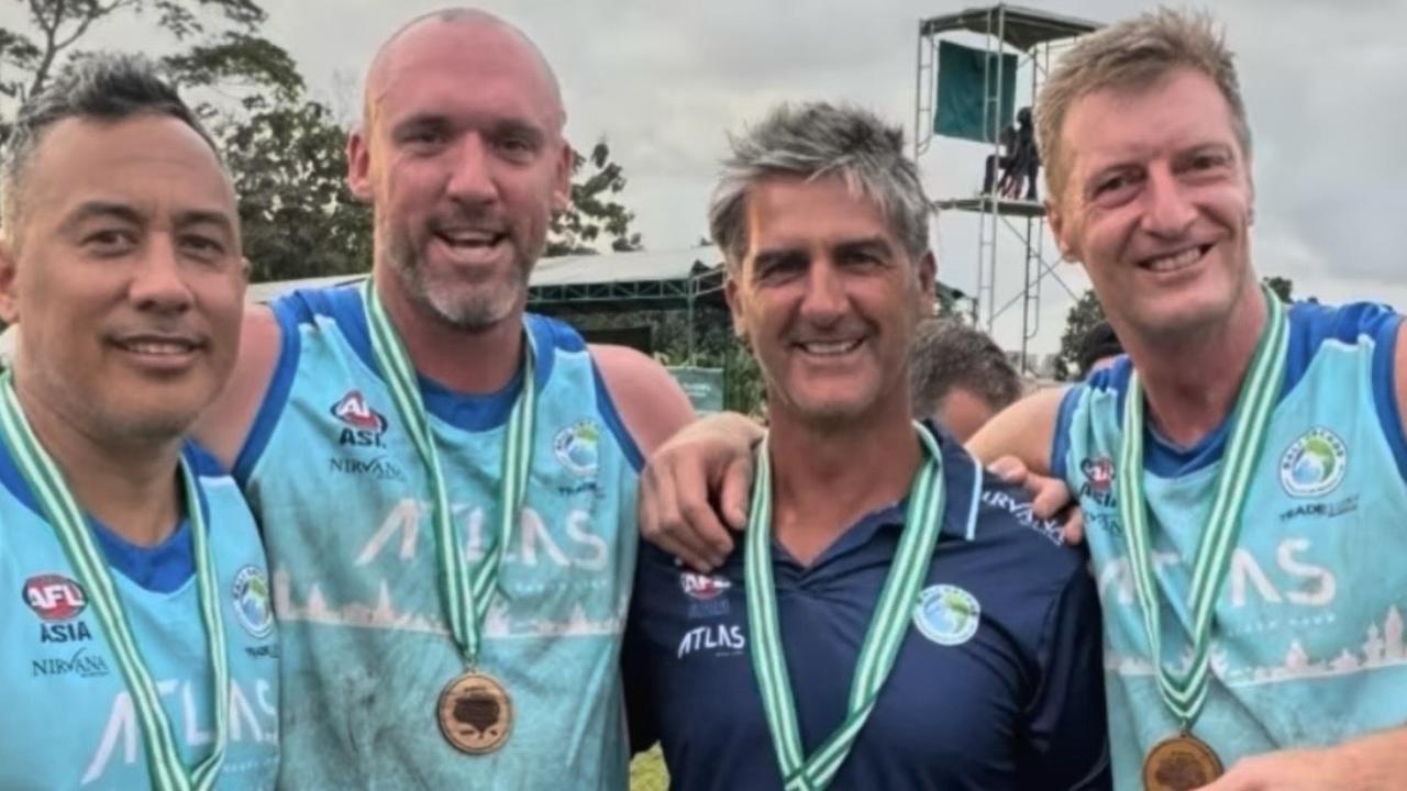 Olarenshaw’s surprise act at Bali footy game after brothel raids
