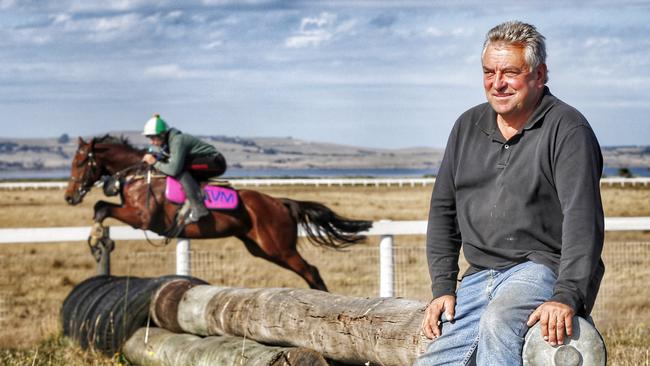 Champion jumps trainer Eric Musgrove at his Bass training facility, Karasi Park, which he is selling. Picture: Colleen Petch.