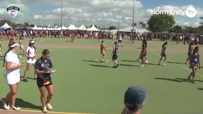 Replay: Netball Queensland Junior State Age Titles Day 1 - Cornubia Park Navy v Pine Rivers Gold (U12)