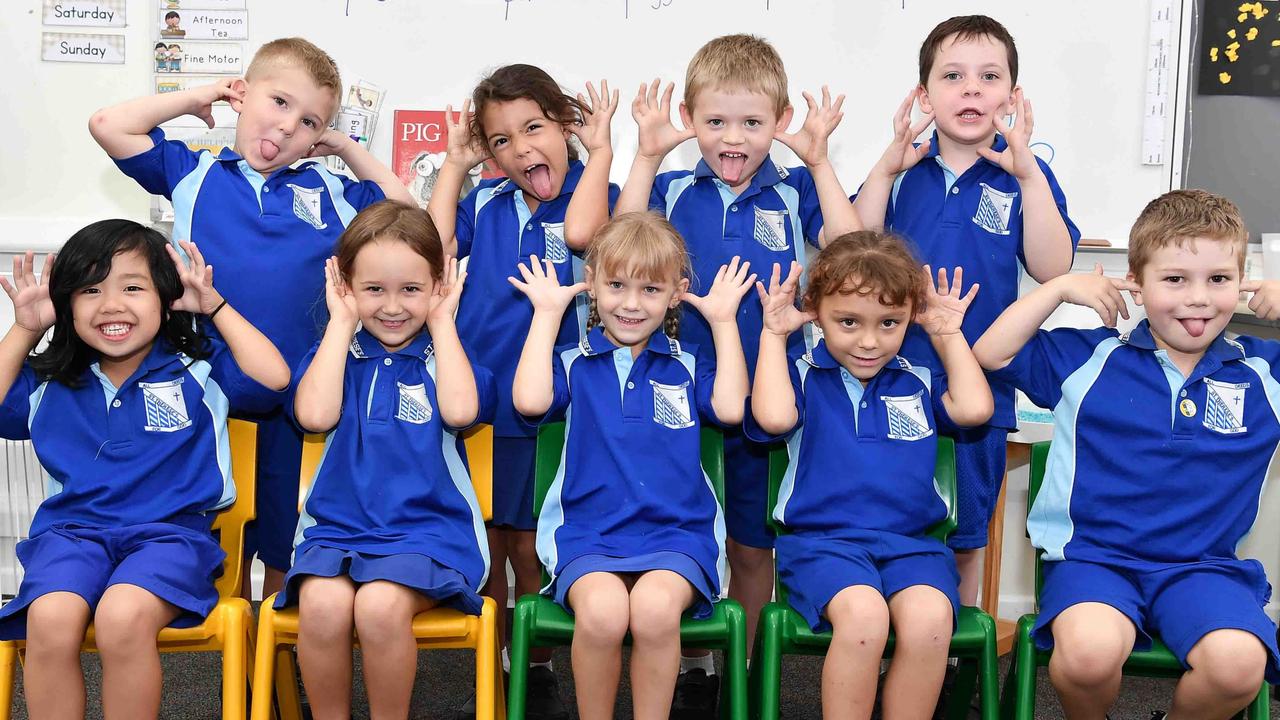 My First Year: St Theresa's Catholic Primary School Preps, (back) William, Kora, Darcy, Sawyer. (front) Athalia, Jade, Cady, Makenzie, Rivah. Picture: Patrick Woods.