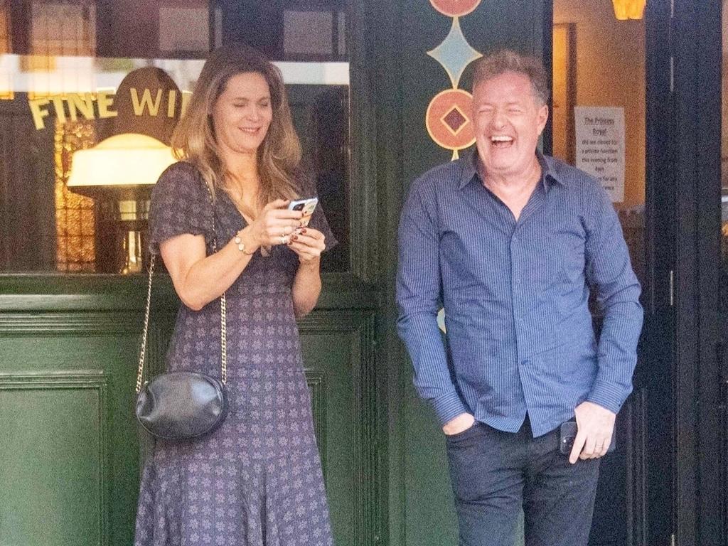 Piers Morgan photographed outside Notting Hill pub called The Royal Princess. Picture: Topstar/Backgrid