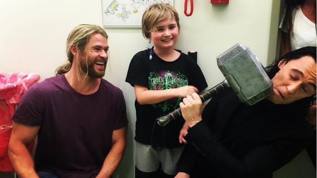 Chris Hemsworth and Tom Hiddleston last visited the hospital in 2016 and shared an image on Instagram.