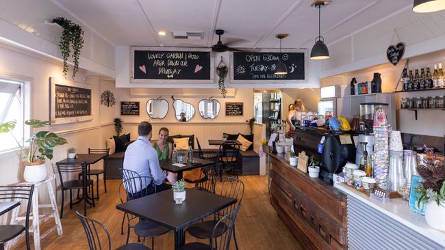 The cosy upstairs dining room at Willow &amp; Spoon. Picture: David Kelly.