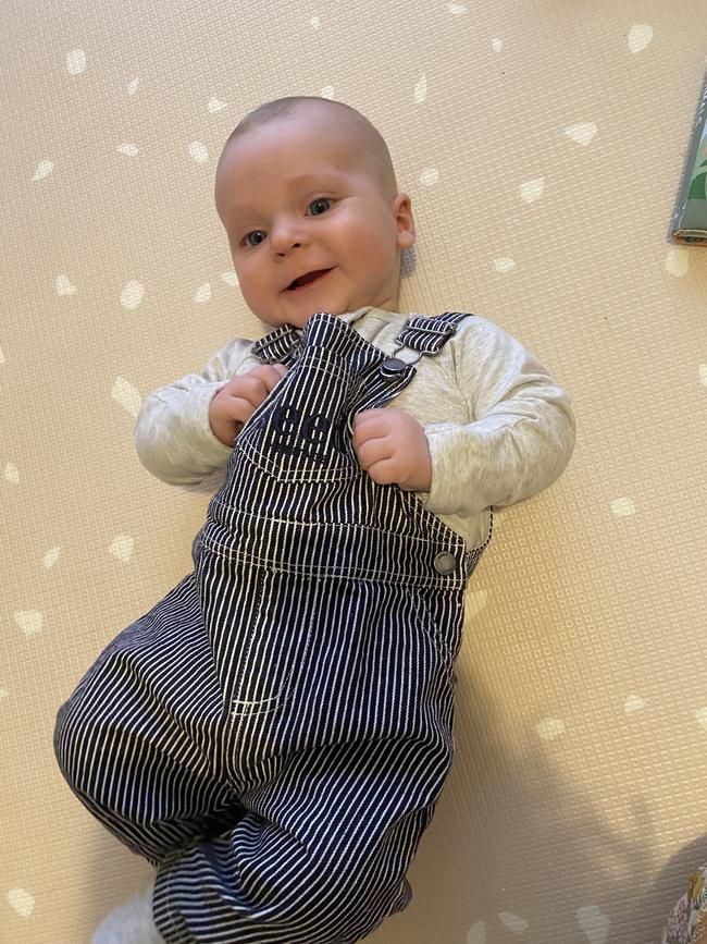 Archer Gatto. Four months old. His dad is a crocodile handler and zoo keeper and I think Archie is going to follow in his footsteps.