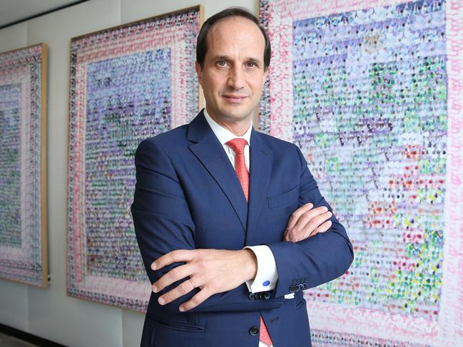 13/08/2020. AMP CEO Francesco De Ferrari, photographed at their offices in Sydney on profit results day. Britta Campion / The Australian