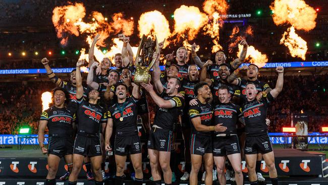 In the end it was the Panthers celebrating yet again. Photo: David Swift