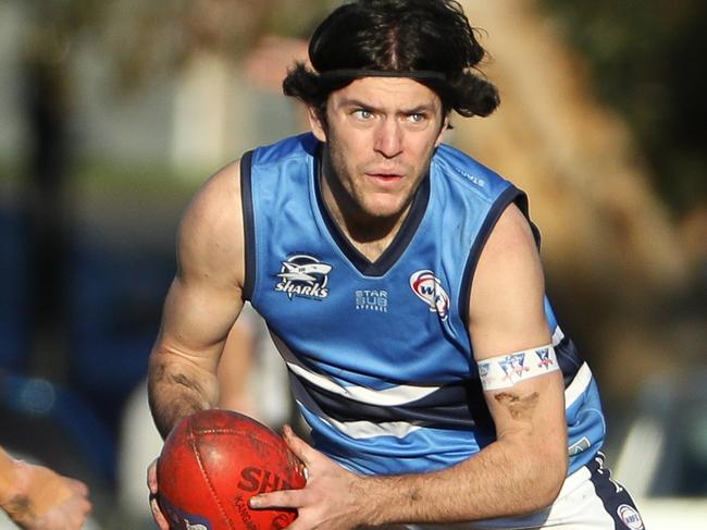 Matthew Wright in action for Point Cook Centrals in the WRFL. Picture: Local Legends Photography