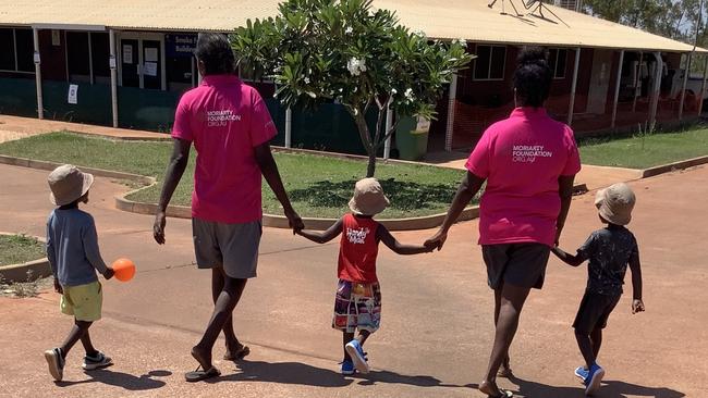 Indi Kindi, provides childcare in a remote Aboriginal community in Borroloola, a 13 hour drive from Darwin. Picture: supplied