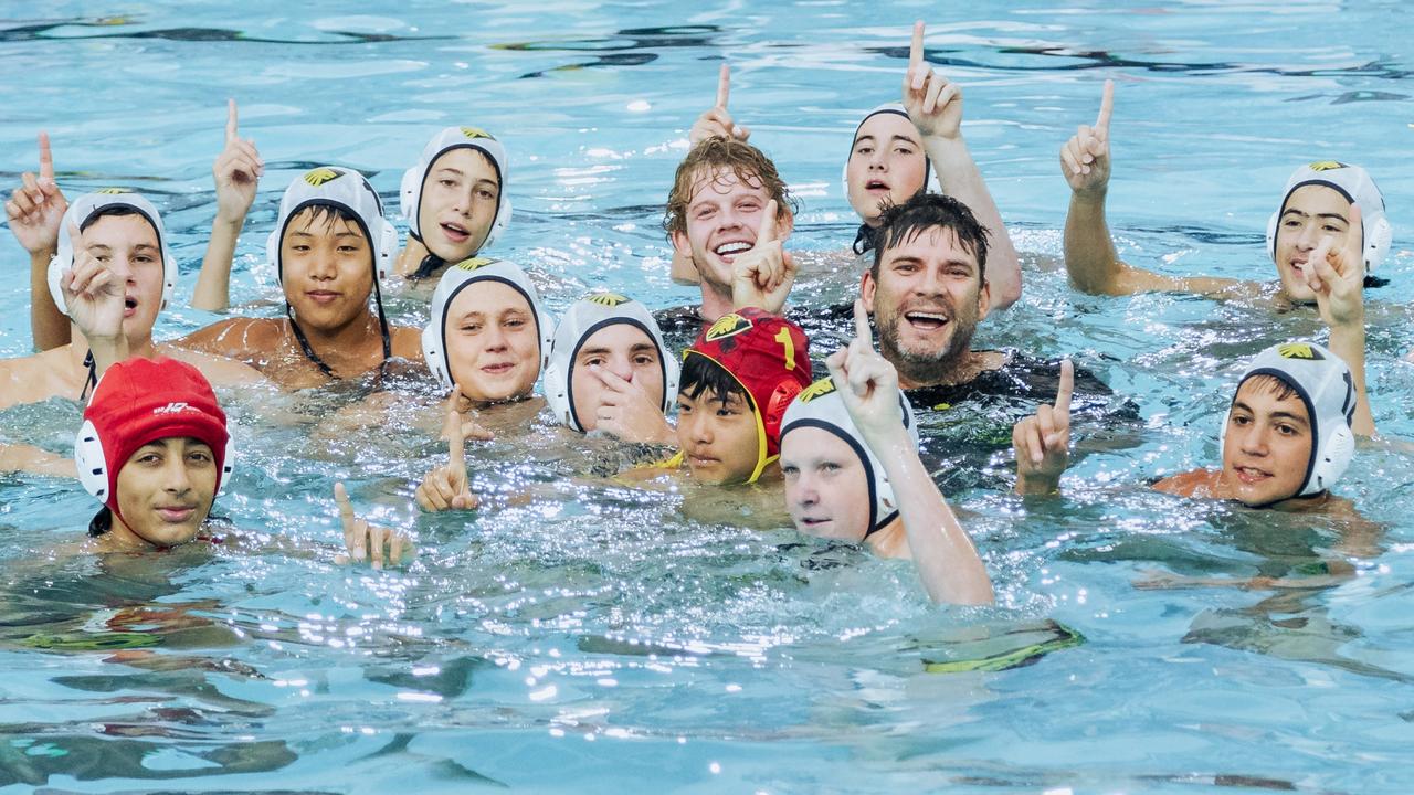 The winning Sydney University U14 boys gold side. Picture: Picture: Ingofoto/Water Polo Australia