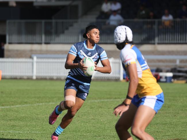 Pictured is The Peter Mulholland Cup at Ringrose Park, Wentworthville today. Patrician Brothers Blacktown v Matraville SHS. Picture: Tim Hunter.