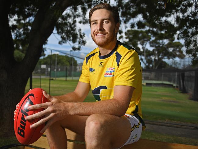 23/11/19 - Payneham Norwood Union premiership player Pierce Seymour has signed with Woodville-West Torrens ahead of the 2020 SANFL season. Picture: Tom Huntley