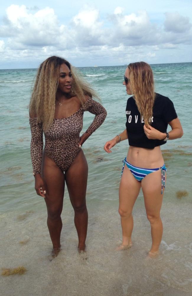 Serena said she was jealous of Wozniacki’s abs.