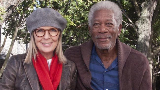 Enduring partnership ... Diane Keaton and Morgan Freeman in 5 Flights Up