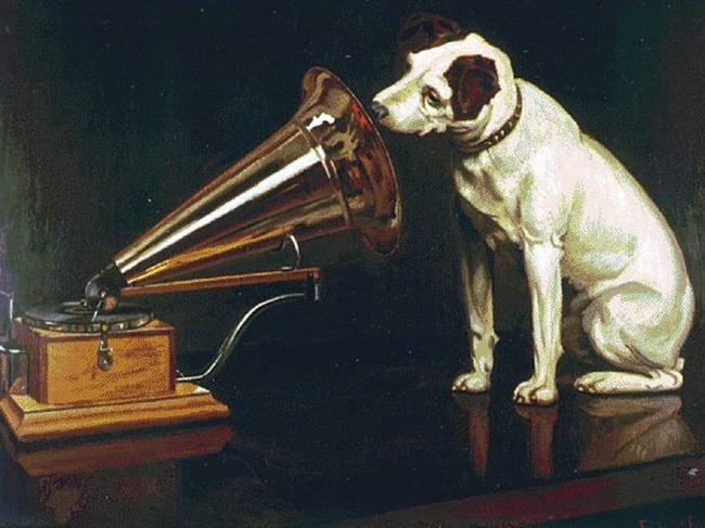 His Master's Voice (HMV) logo featuring "Nipper" the dog, was registered as a trademark in Britain in 1900.