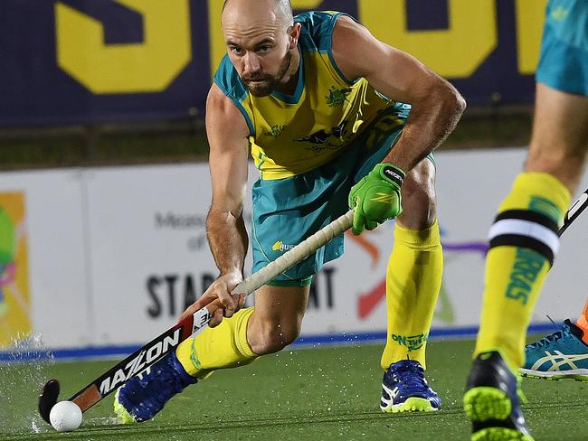 Australia v Malaysia hockey international at Marrara Hockey Centre. Australia   no 20 Matthew Swann        Pic Katrina Bridgeford.