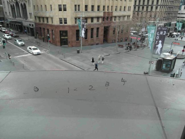 Snipers would mark positions related to each window at the cafe.