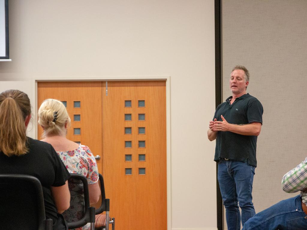 Angus MacDonald at the Lockyer Valley irrigation scheme meeting, February 4, 2020