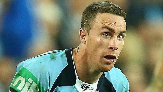 James Maloney in action during game 1 of the State of Origin series between New South Wales and Queensland at ANZ Stadium, Sy...