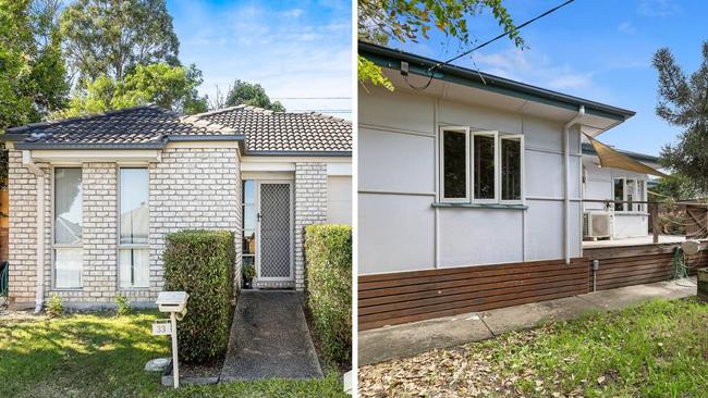 In April, first home buyers with a budget of $500,000 could pick up something like this Forest Lake house (leftT, but now it is slim pickings with borrowing power down almost $100,000, with this flood affected and internally stripped house at Rocklea, which sold for $386,000 in August, the type of property now within budget.