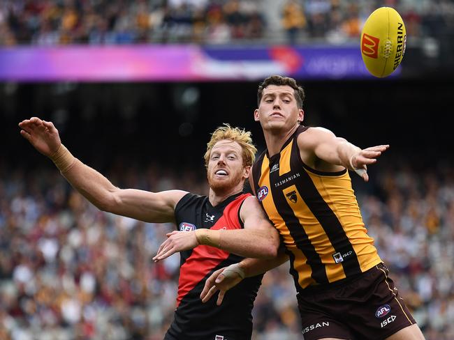 Hawthorn ruckman Lloyd Meek is hoping the team can turn their form around against North Melbourne at Launceston on Saturday. (Photo by Quinn Rooney/Getty Images)