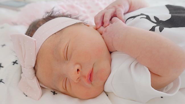 Lola Barbarouses, five weeks, has changed her Sydney FC star father.