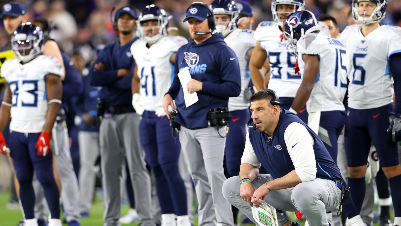 Nfl 2020 Tennessee Titans Coach Mike Vrabel Backflips On Penis Pledge Au — Australia 