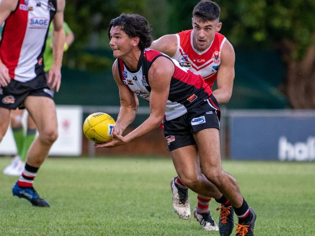 Tom Boustead of Southern Districts was named the Round 11 Rising Star nominee. Picture: Warren Leyden / AFLNT Media