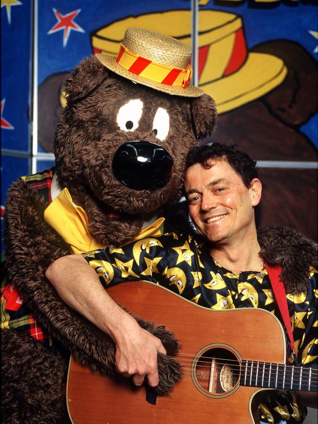 Peter Combe with Humphrey B Bear.