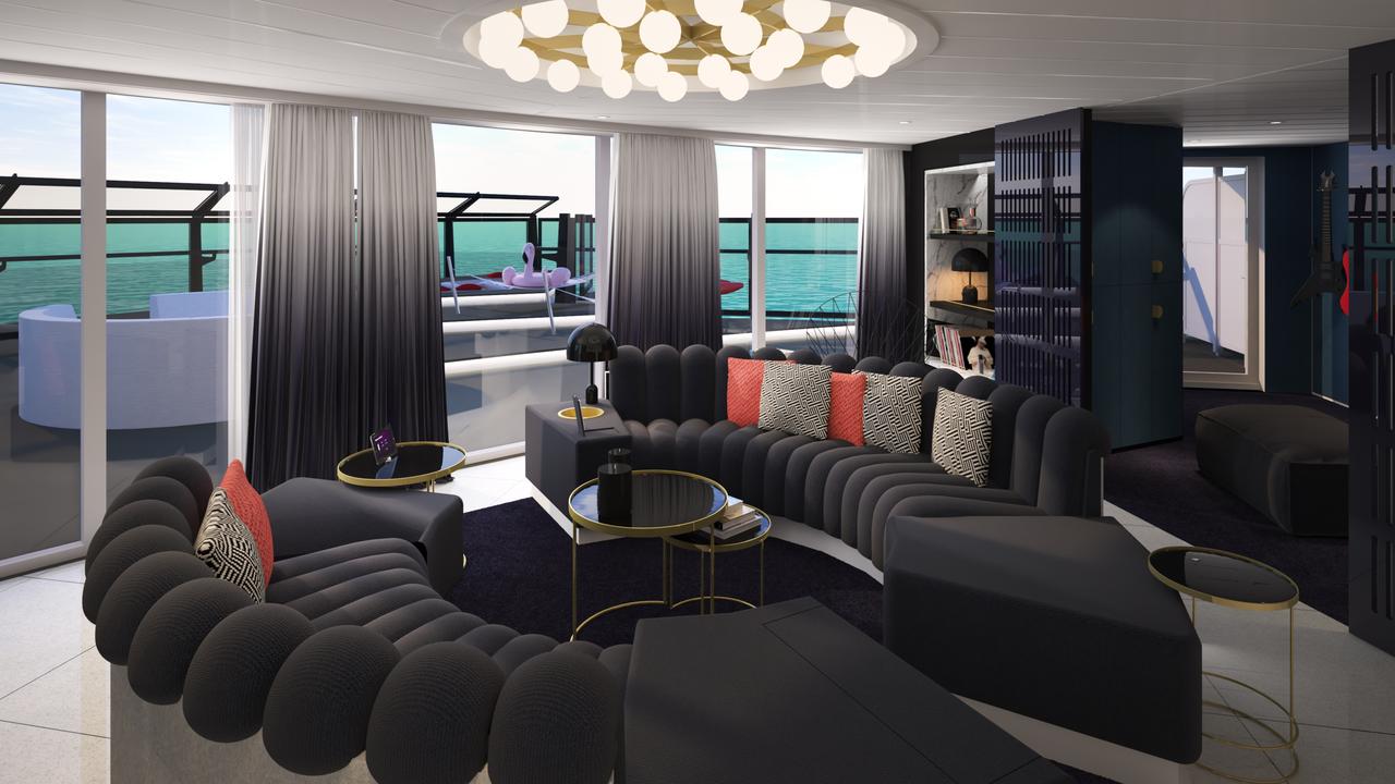 One of the massive suites on board.