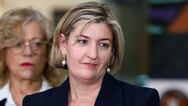 Queensland Health Minister Shannon Fentiman Along with Alanna Geary, Chief Nursing and Midwifery Metro North pictured making announcement for staff recruitment. Herston Saturday 6th July 2024 Picture David Clark