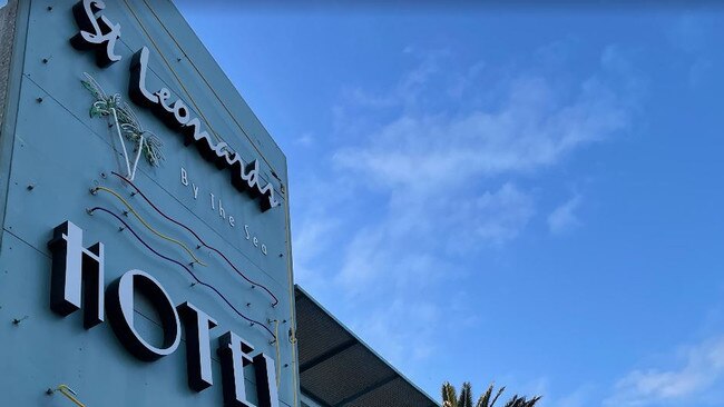 The entrance to the iconic St Leonards Hotel, a popular waterfront pub on the Bellarine Peninsula. Photo: Mark Murray