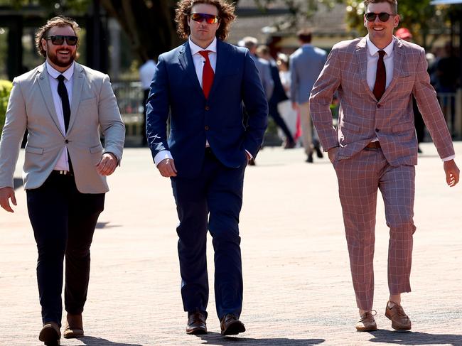 Racegoers started arriving as soon as the gates opened. Picture: Jeremy Ng