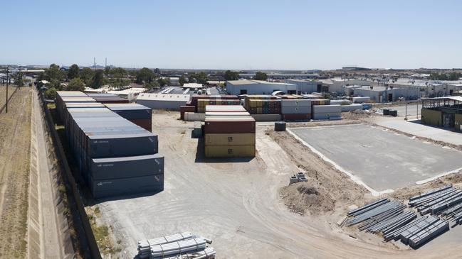 The shipping containers contain baled paper, cardboard and plastic which was destined for China before it banned importing recycling material.