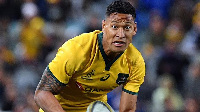 Israel Folau inspired Niu.                                         (Photo by Saeed KHAN / AFP)