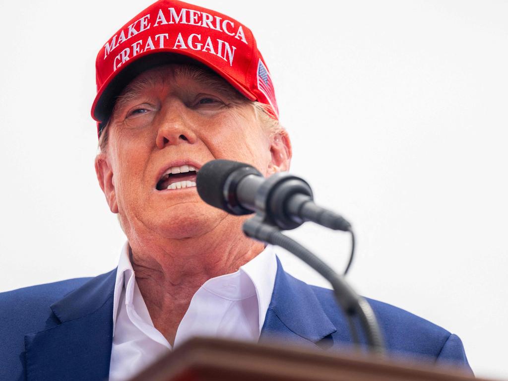 Former US president Donald Trump speaks during his campaign rally at Sunset Park on June 09, 2024 in Las Vegas, Nevada. Picture: Getty/AFP