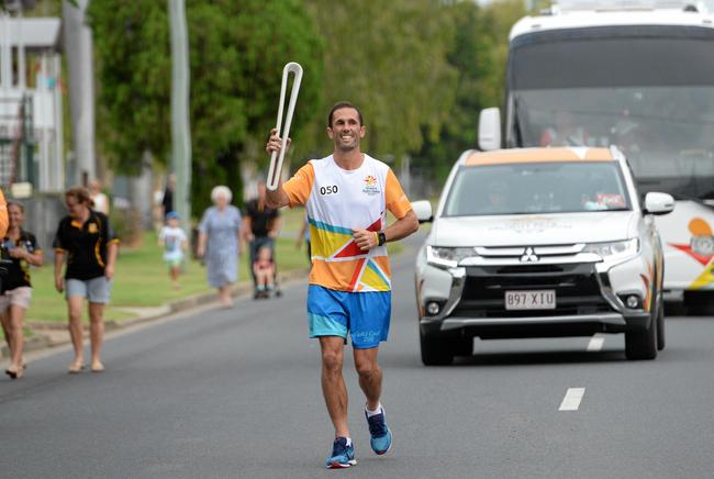 Commonwealth Games Baton Relay through Rockhampton - Mark Knowles. Picture: Chris Ison ROK230318cbaton23