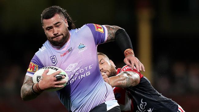 Sharks prop Andrew Fifita has been forced to start the season in reserve grade. Picture: Getty Images