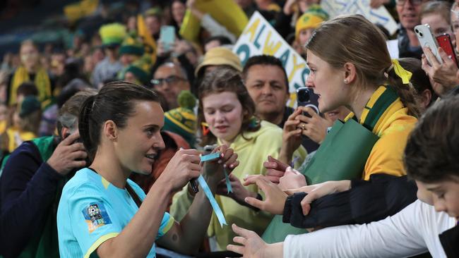 Fans turned out in droves for the Matildas. Pics Adam Head